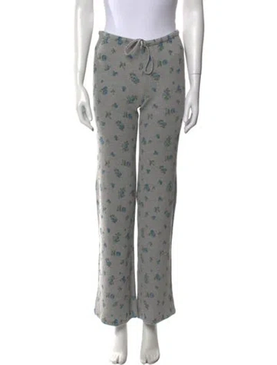 Pre-owned Danielle Guizio Wide Leg Pants In Gray