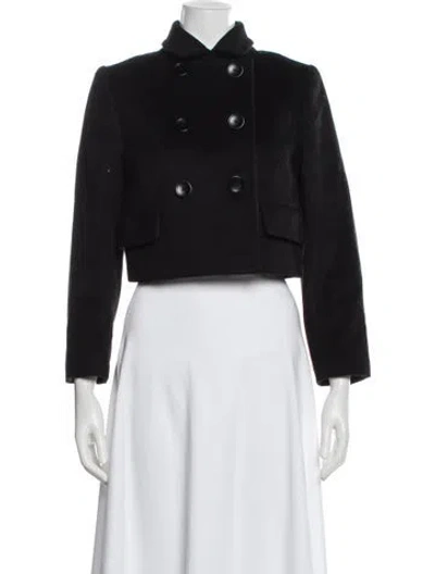 Pre-owned Danielle Guizio Wool Blazer In Black