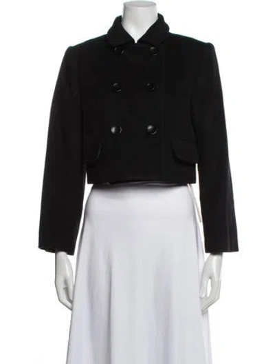 Pre-owned Danielle Guizio Wool Blazer In Black