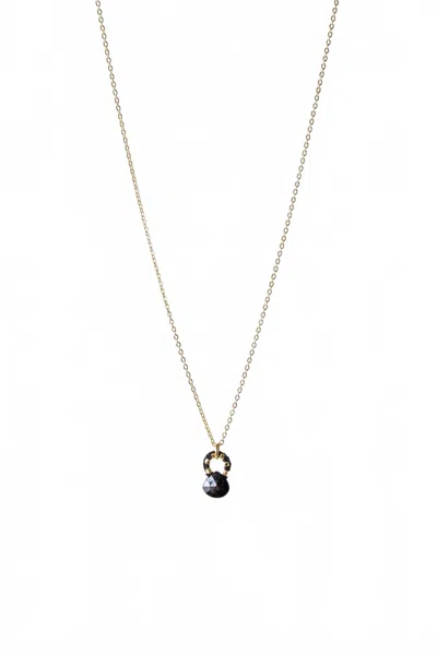 Danielle Welmond Women's Vermeil Necklace W/ Onyx Drop In Gold/black In Brown