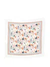 D'aniello Abstract-pattern Silk Scarf In White
