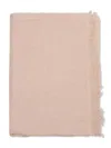 D'aniello Arthur Fringed Linen Scarf In Pink