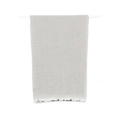 D'aniello Checked Fringed-edge Scarf In Grey