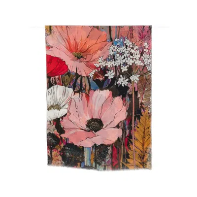 D'aniello Floral And Leopard Print Modal-cashmere Scarf In Pink
