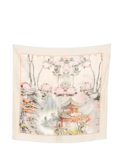 D'aniello Floral Print Scarf In Multi