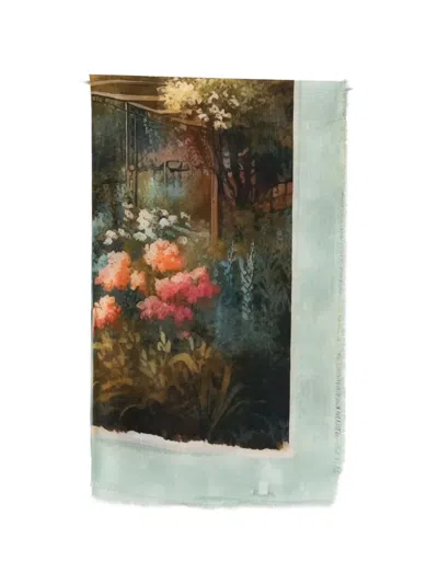 D'aniello Floral Print Scarf In Multi