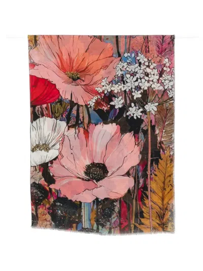 D'aniello Floral-print Leopard-pattern Scarf