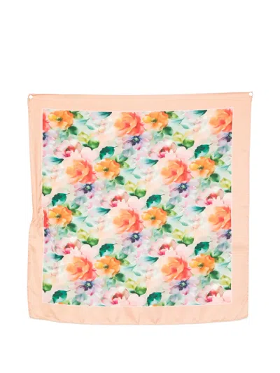 D'aniello Floral-print Scarf In Pink