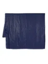 D'aniello Frayed-edge Scarf In Blau