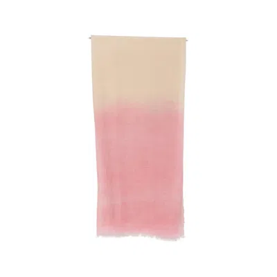 D'aniello Fringed Ombré-effect Scarf In Pink