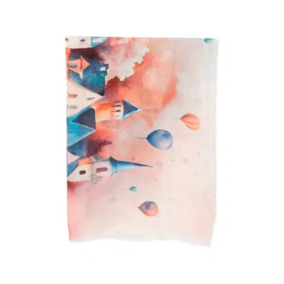 D'aniello Graphic Print Silk-modal Blend Stole In Pink