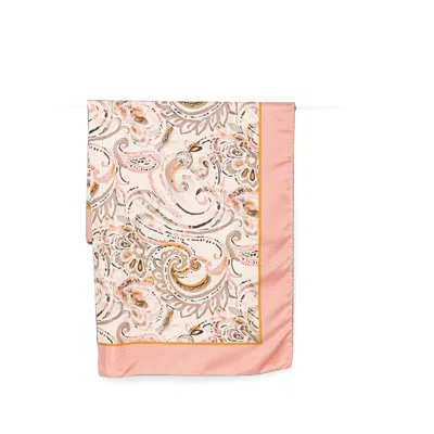 D'aniello Paisley-print Scarf In Neutrals/pink