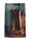 D'aniello Perla Abstract-print Fringed Scarf In Blue