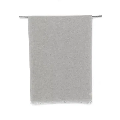 D'aniello Sequin-embellished Frayed Scarf In Grey