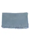 D'aniello Walton Soft Fringed Rectangular Scarf In Blue