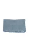 D'aniello Walton Soft Fringed Rectangular Scarf In Blue