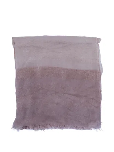 D'aniello Walton Metallic-stripe Scarf In Multi