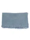 D'aniello Walton Soft Fringed Rectangular Scarf In Blue