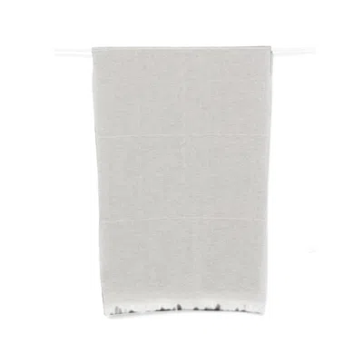 D'aniello Wool Checked Scarf In Gray
