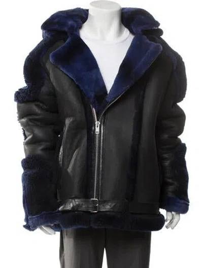 Pre-owned Daniel's Leather Nyc Moto Jacket In Black