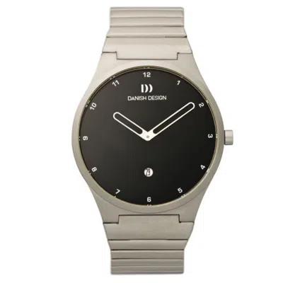 Pre-owned Danish Design Iq63q884 Black Arabic Dial Stainless Steel Classic Men's Watch