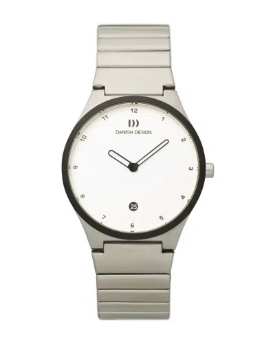 Pre-owned Danish Design Iv62q884 White Arabic Dial Stainless Steel Classic Women's Watch