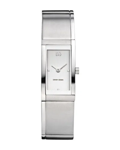 Pre-owned Danish Design Iv62q919 Silver Tone Dial Titanium Classic Quartz Women's Watch