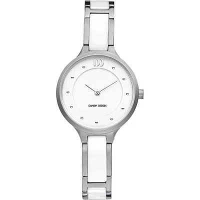 Pre-owned Danish Design Iv62q941 White Dial Titanium/ceramic Quartz Classic Women's Watch