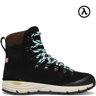 Pre-owned Danner ® Arctic 600 Side-zip Women's 7" Black/spark Blue 200g Hike Boots 67340
