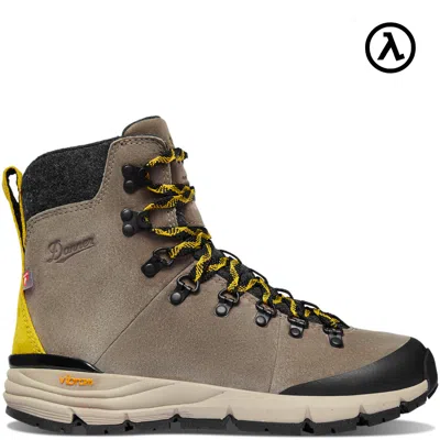 Pre-owned Danner ® Arctic 600 Side-zip Women's Sizing 7" Driftwood/yellow Hike Boots 67341