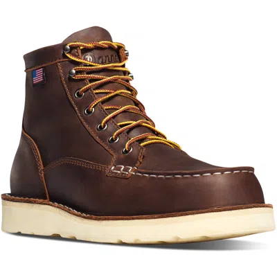 Pre-owned Danner Boots 15563 Bull Run Toe Made In Usa 6" Wedge Sole Work Leather Brown