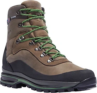 Pre-owned Danner Crag Rat Usa Mens Brown/green Leather 7in Gtx Hiking Boots