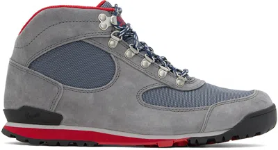 Danner Gray & Blue Jag Boots In Steel Gray/blue Wing