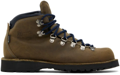 Danner Khaki Mountain Pass Boots In Gunmetal