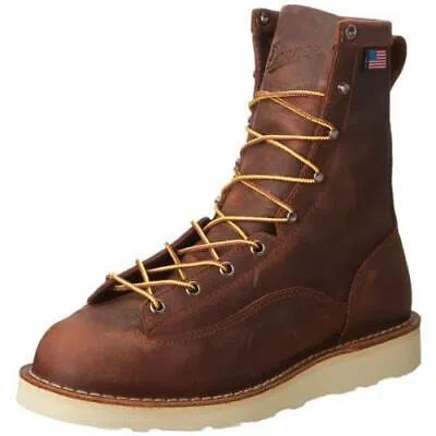 Pre-owned Danner Men's Bull Run 8-inch Brn Cristy Work Boot, Brown