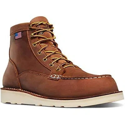 Pre-owned Danner Men's Bull Run Toe 6" Work Boot, Tobacco Brown