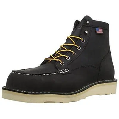 Pre-owned Danner Men's Bull Run Toe Work Boot In Black