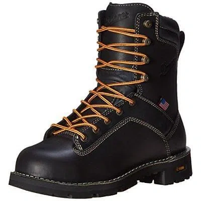 Pre-owned Danner Men's Quarry Usa 8-inch Alloy Toe Work Boot, Black