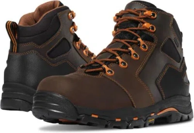 Pre-owned Danner Men's Vicious 4.5 Inch Non Metallic Toe Work Boot In Brown/orange