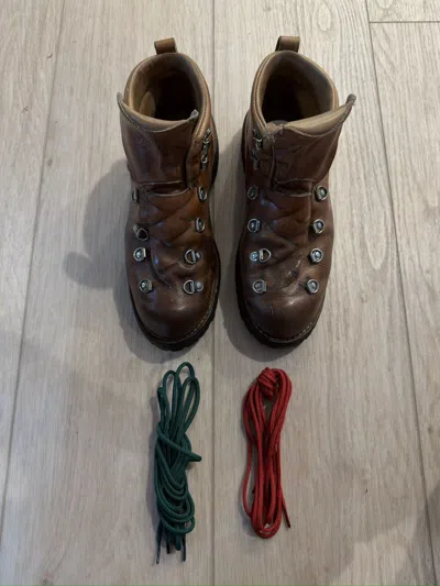 Pre-owned Danner Mountain Trail Hiking Boots 12710 In Brown