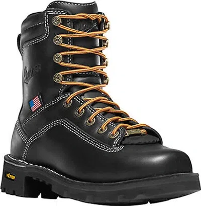 Pre-owned Danner Quarry Usa 7in At Womens Black Leather Goretex Work Boots 17325