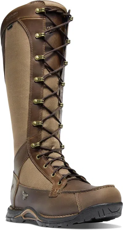 Pre-owned Danner Sharptail 17" Side-zip Waterproof Snake Boots For Men - Full-grain... In Dark Brown