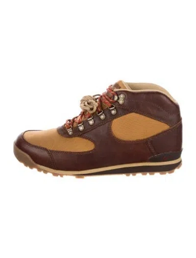 Pre-owned Danner Suede Colorblock Pattern Lace-up Boots In Brown