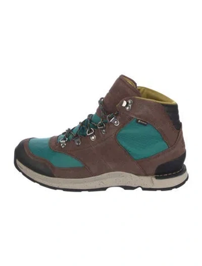 Pre-owned Danner Suede Hiking Boots In Green