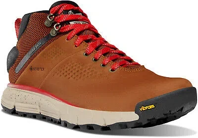 Pre-owned Danner Womens Trail 2650 Mid 4in Gtx Brown/red Suede Hiking Boots