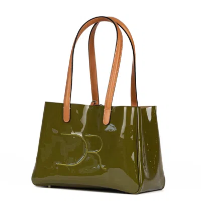 Danni Ro Women's Green / Neutrals All-in Rita Bag - Kaki Green Patent Leather