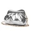 Danni Ro Women's Lisbon Large Clutch - Silver In Silver