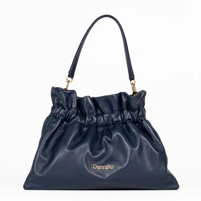Danni Ro Women's Manhattan Bag - Navy Blue Leather