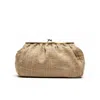 Danni Ro Women's Neutrals / Gold Porto Clutch - Raffia Gold In Gold