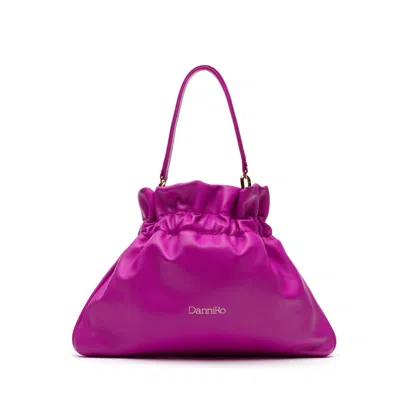 Danni Ro Women's Purple Manhattan Bag - Fuccia Leather